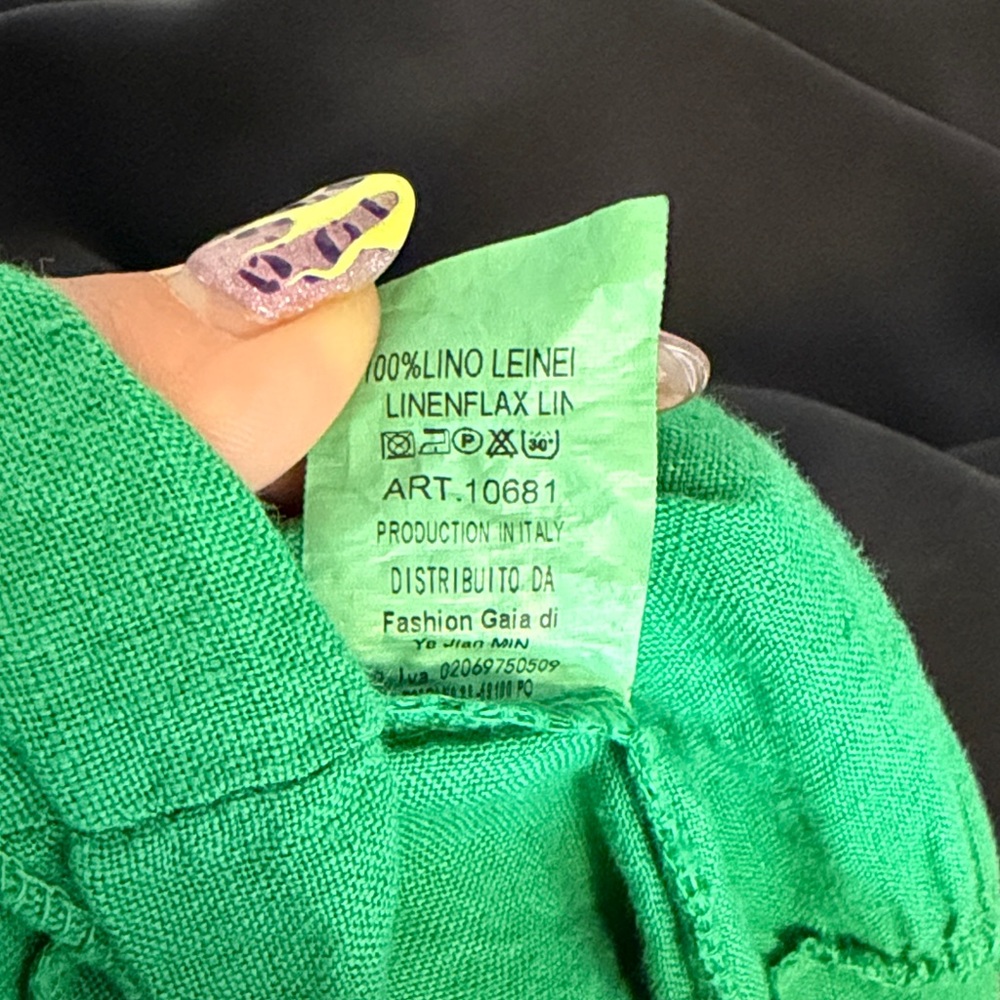 Green Tiered Button-Front Maxi Dress - Picture 5 of 9